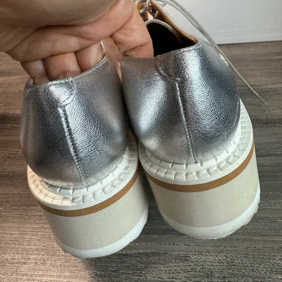 Robert Clergerie Paris Brook Derby Metallic Silver Platform Loafers 8.5 $542 - Picture 14 of 14
